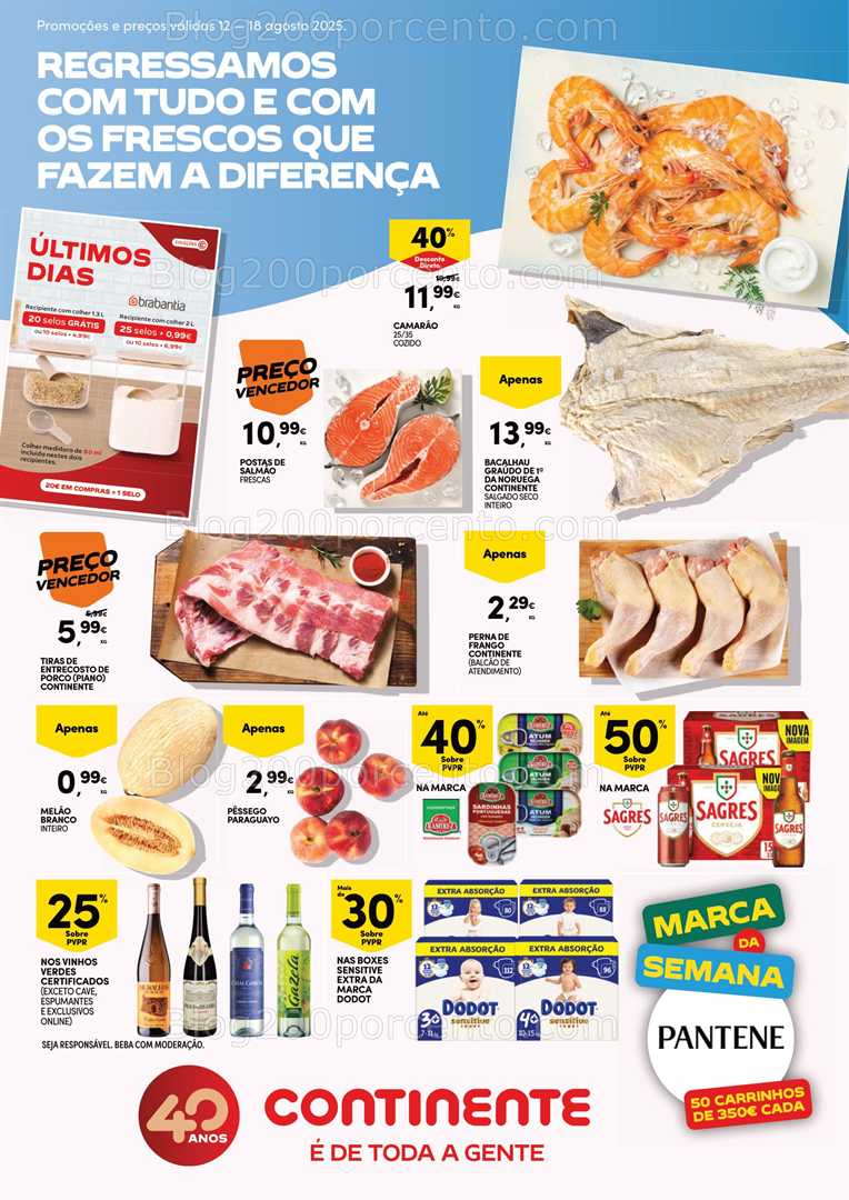 Antevisão Folheto CONTINENTE Bom Dia Promoções de 12 a 18 agosto