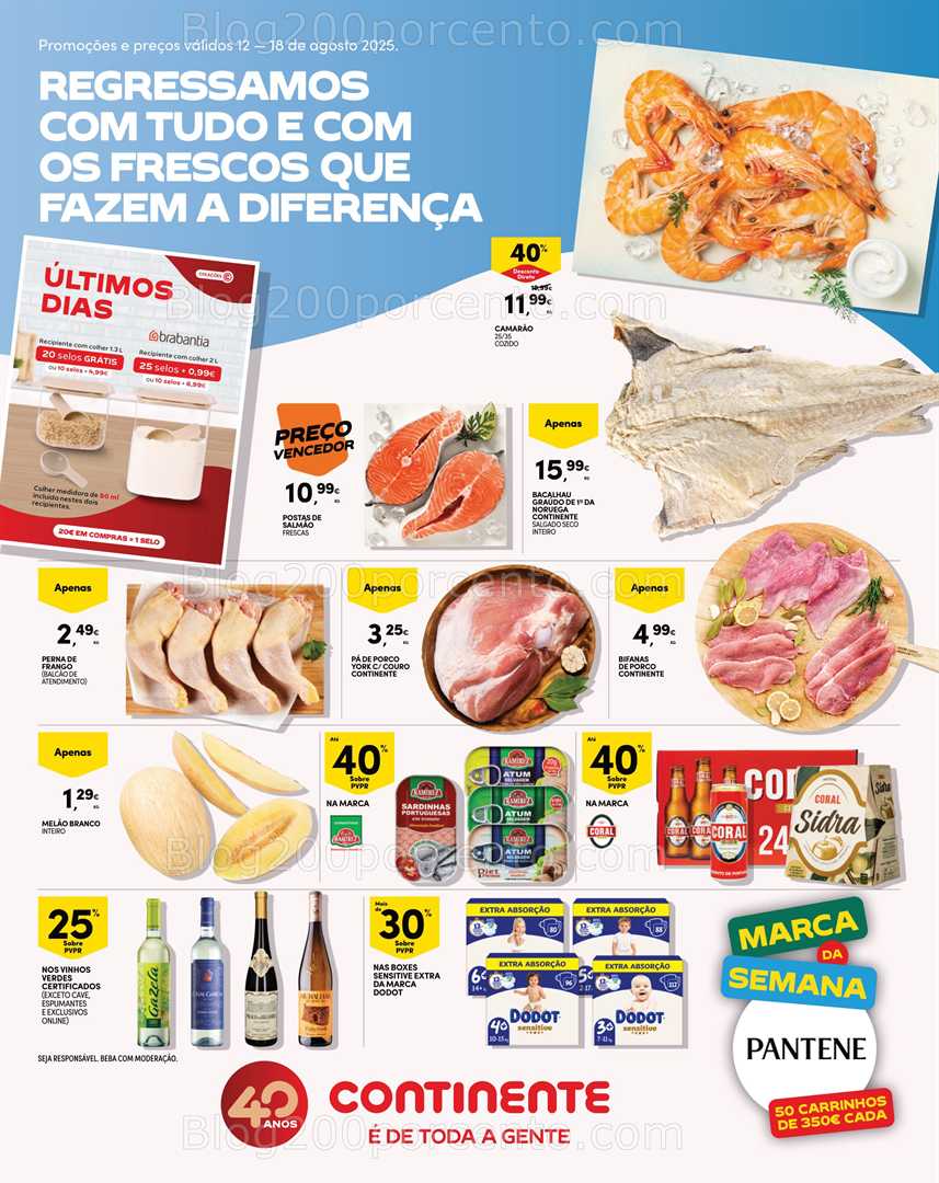 Antevisão Folheto CONTINENTE Madeira Promoções de 12 a 18 agosto