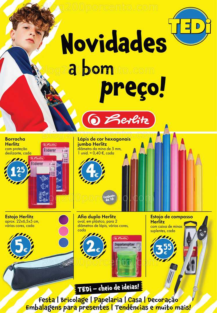 Antevisão Folheto TEDI Regresso às Aulas Promoções de 8 a 16 agosto all