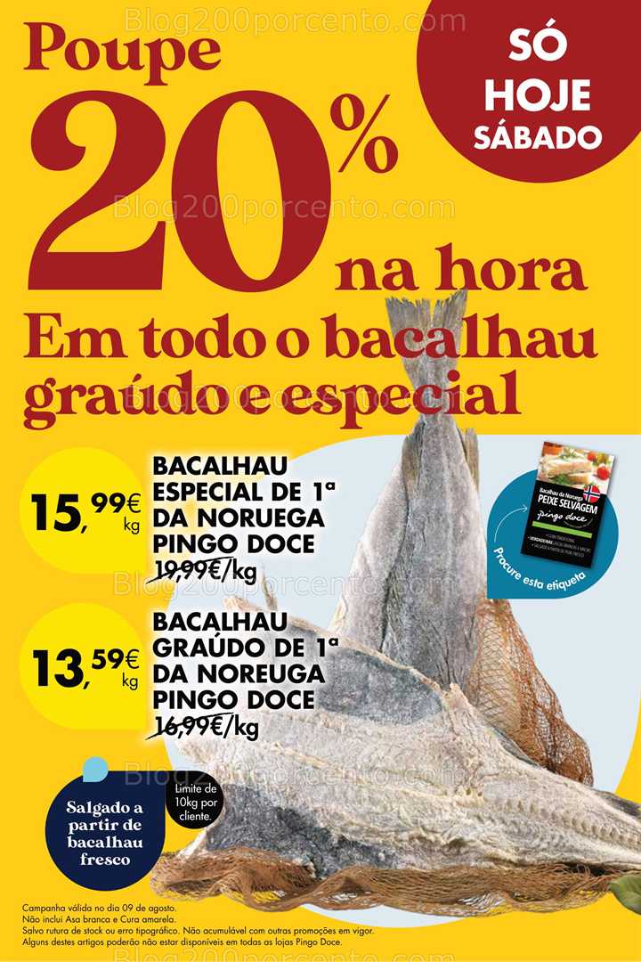 Antevisão Folheto PINGO DOCE Fim de Semana - Só Sábado!, na página 1, encontra: