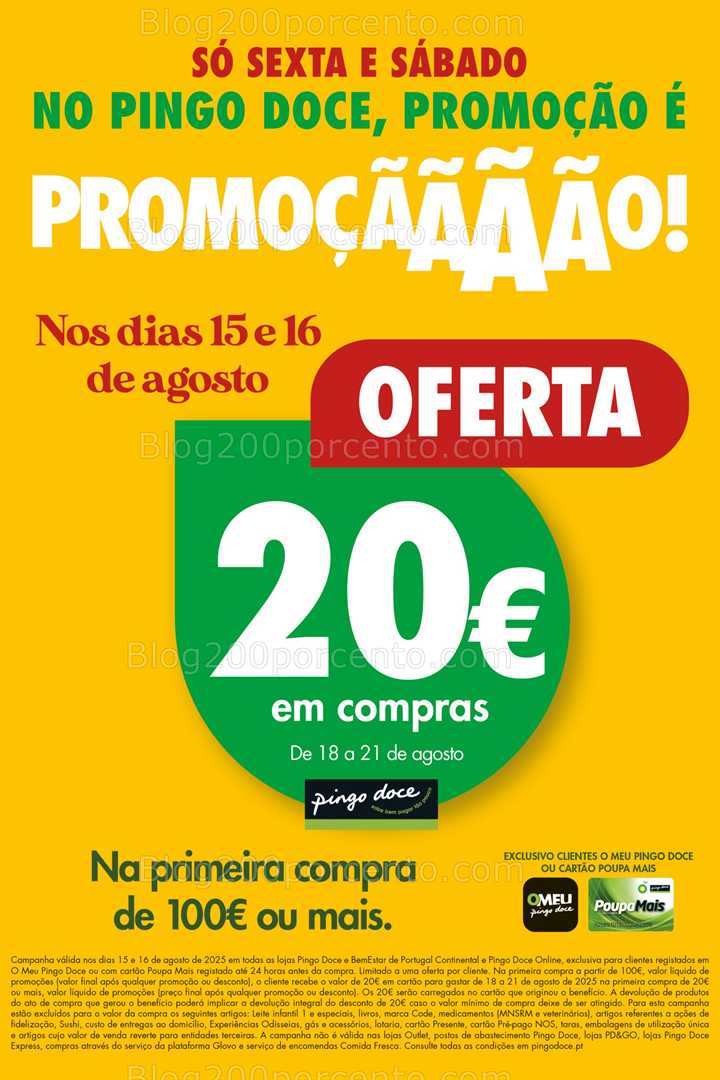 Antevisão Folheto PINGO DOCE Promoções Fim de Semana - só 15 e 16 agosto