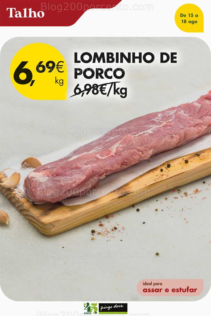 Antevisão Folheto PINGO DOCE Promoções Fim de Semana - só 15 e 16 agosto