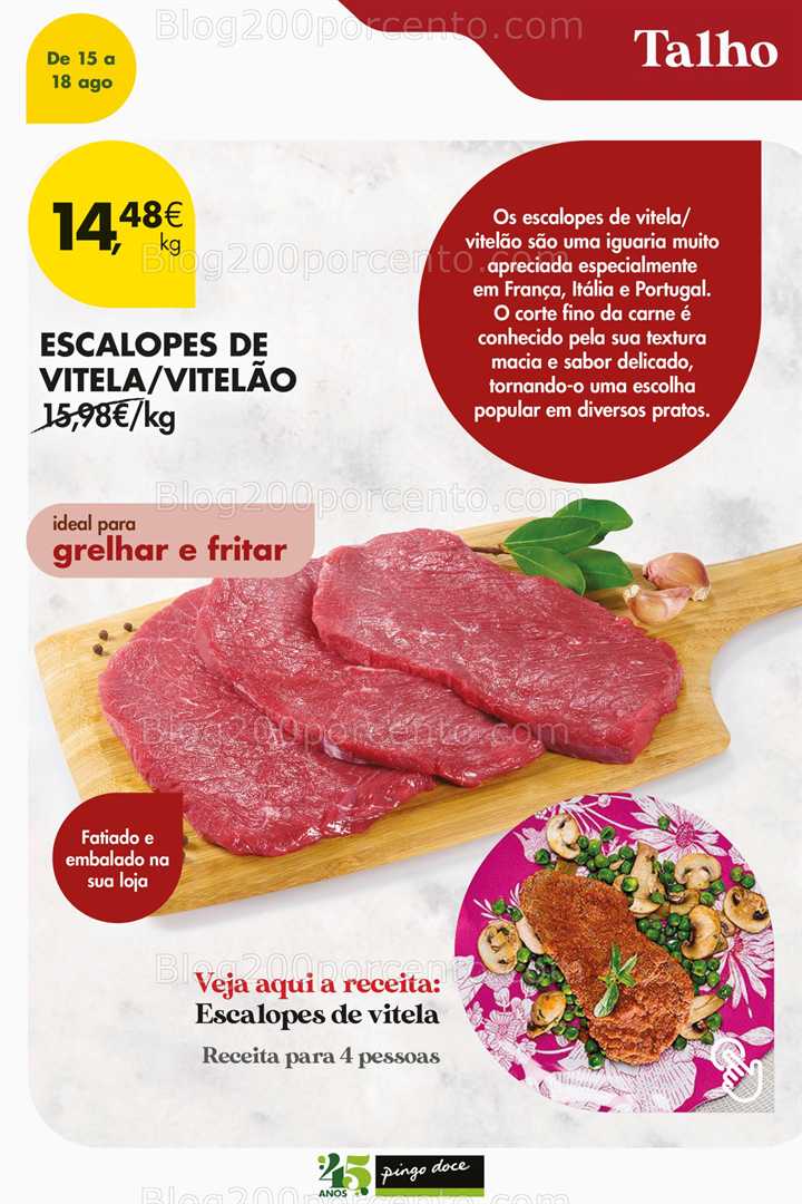 Antevisão Folheto PINGO DOCE Promoções Fim de Semana - só 15 e 16 agosto