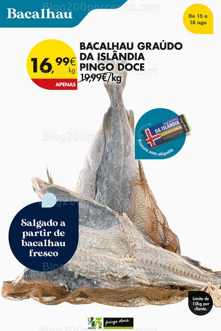 Antevisão Folheto PINGO DOCE Promoções Fim de Semana - só 15 e 16 agosto