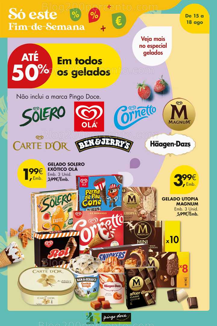 Antevisão Folheto PINGO DOCE Promoções Fim de Semana - só 15 e 16 agosto