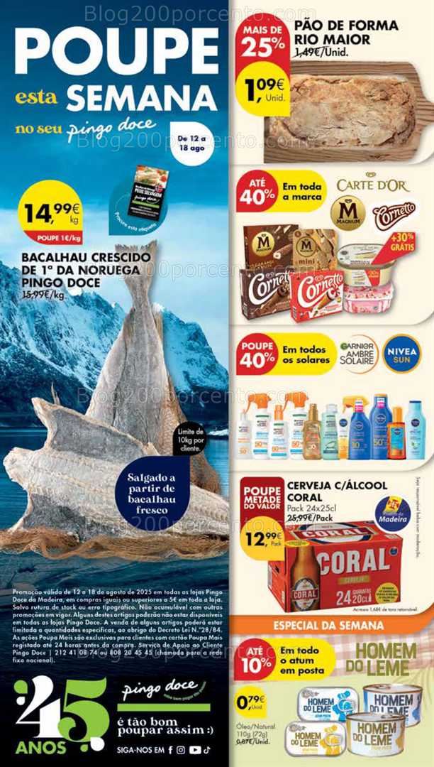 Antevisão Folheto PINGO DOCE Madeira Promoções de 12 a 18 agosto