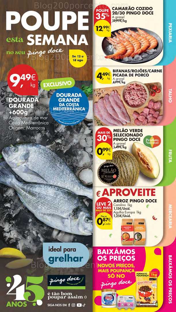 Antevisão Folheto PINGO DOCE Lojas Médias Promoções de 12 a 18 agosto