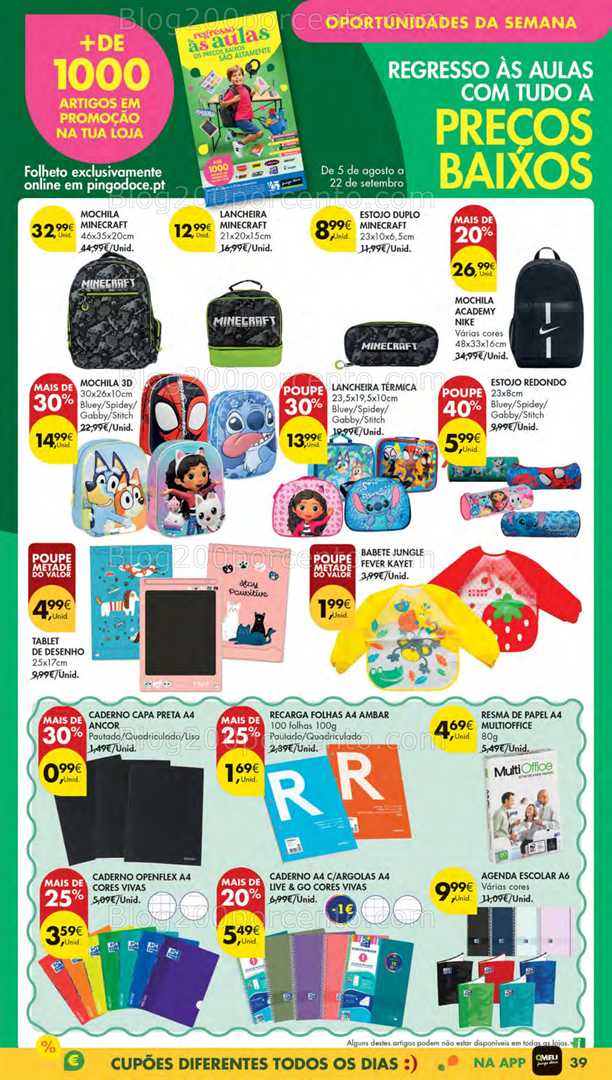 Antevisão Folheto PINGO DOCE Lojas Médias Promoções de 12 a 18 agosto