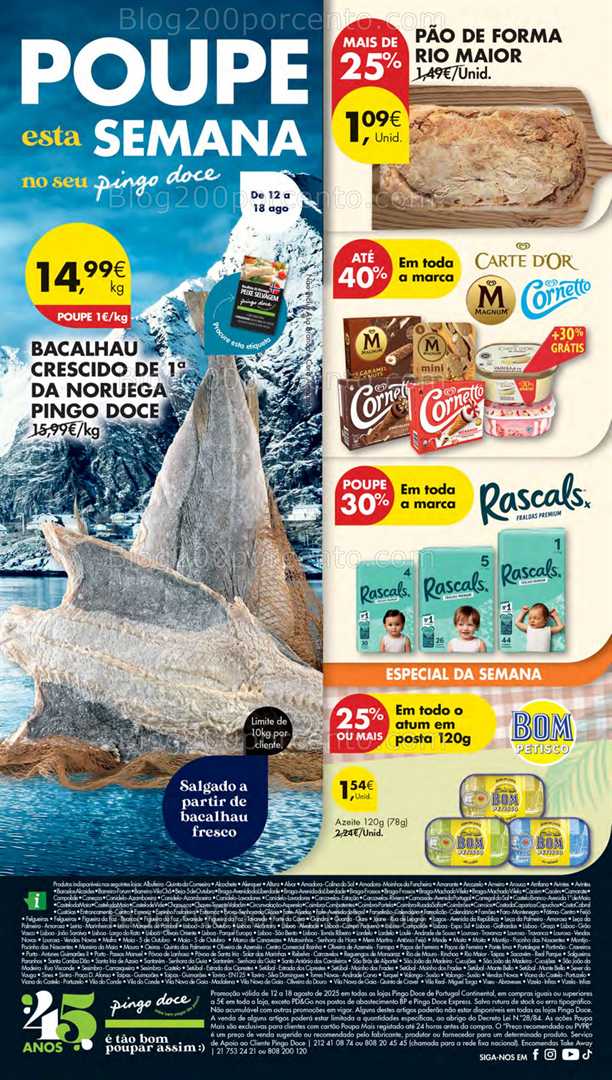 Antevisão Folheto PINGO DOCE Lojas Médias Promoções de 12 a 18 agosto