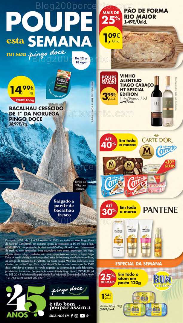 Antevisão Folheto PINGO DOCE Lojas Pequenas Promoções de 12 a 18 agosto