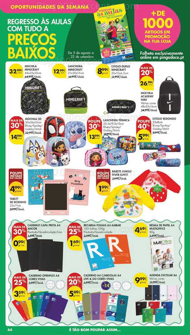 Antevisão Folheto PINGO DOCE Bazar Grandes Promoções de 12 a 18 agosto