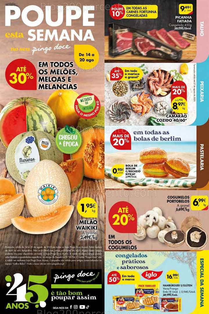 Antevisão Folheto PINGO DOCE Açores Promoções de 14 a 20 agosto