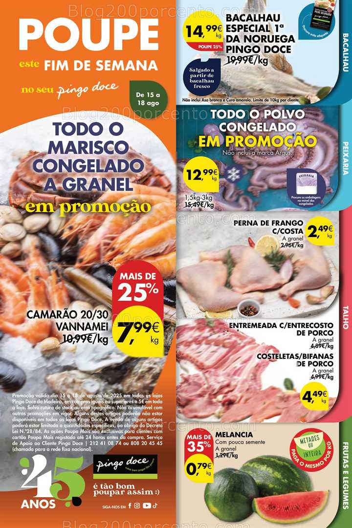 Antevisão Folheto PINGO DOCE Madeira Promoções Fim de Semana - 15 a 18 agosto