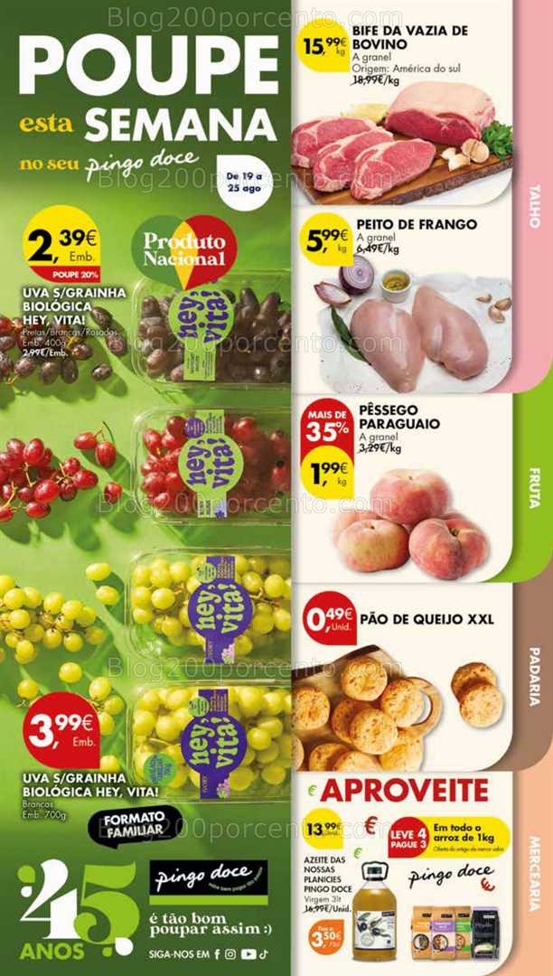 Antevisão Folheto PINGO DOCE Lojas Médias Promoções de 19 a 25 agosto
