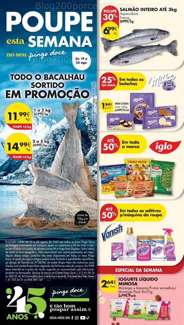 Antevisão Folheto PINGO DOCE Lojas Pequenas Promoções de 19 a 25 agosto