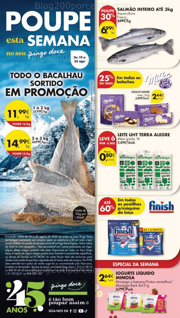 Antevisão Folheto PINGO DOCE Promoções de 19 a 25 agosto