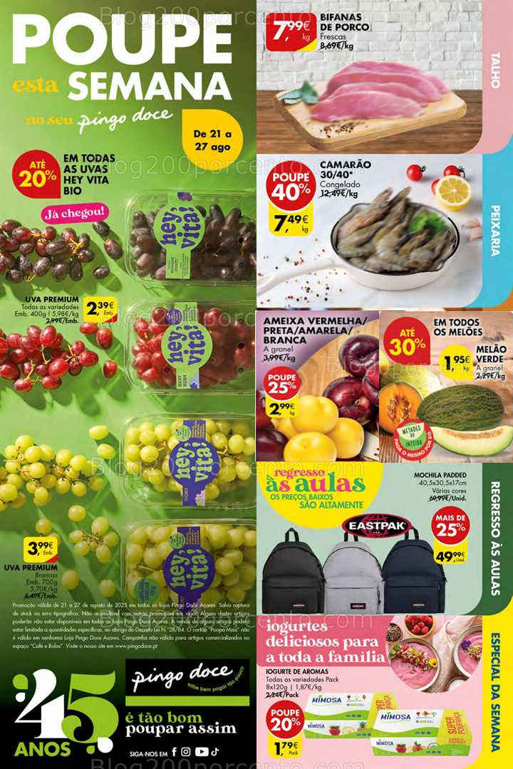 Antevisão Folheto PINGO DOCE Açores Promoções de 21 a 27 agosto