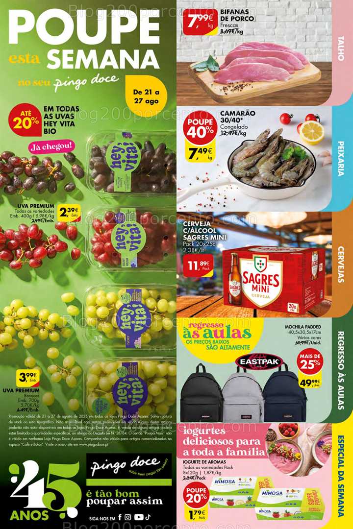 Antevisão Folheto PINGO DOCE Açores Promoções de 21 a 27 agosto