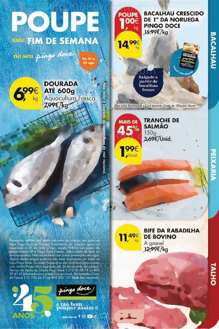 Antevisão Folheto PINGO DOCE Promoções Fim de Semana - 23 a 25 agosto