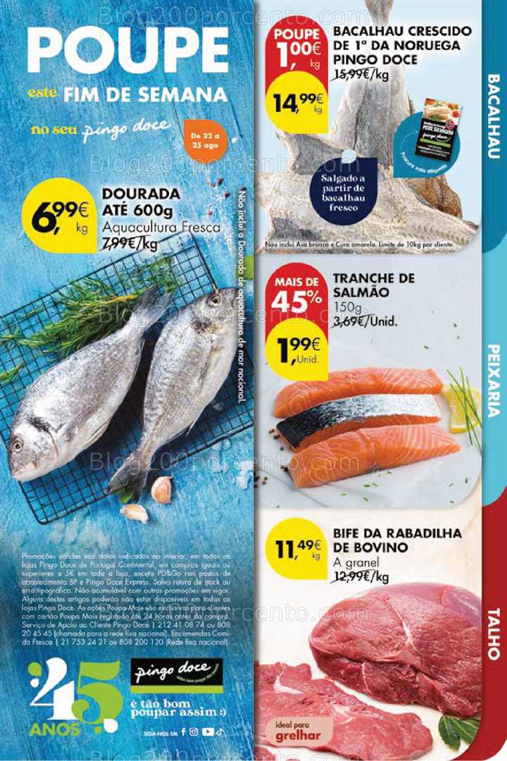 Antevisão Folheto PINGO DOCE Promoções Fim de Semana - 23 a 25 agosto