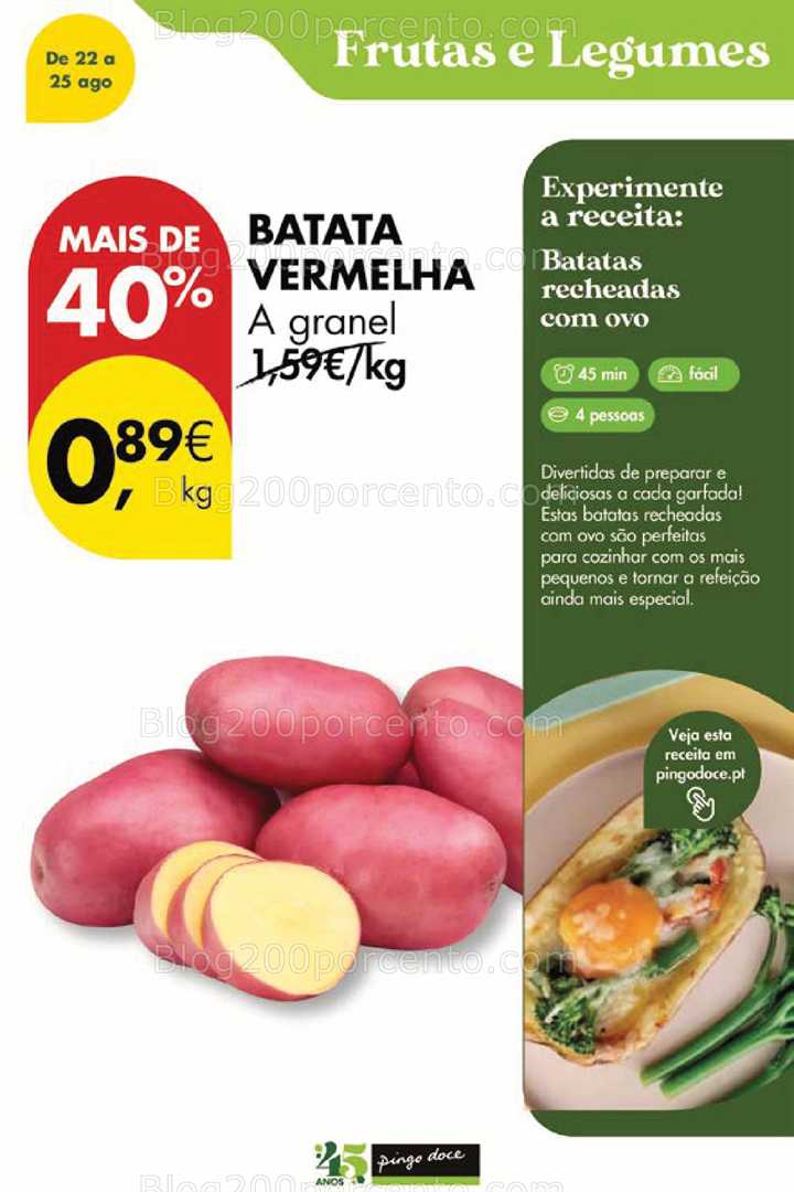 Antevisão Folheto PINGO DOCE Promoções Fim de Semana - 23 a 25 agosto