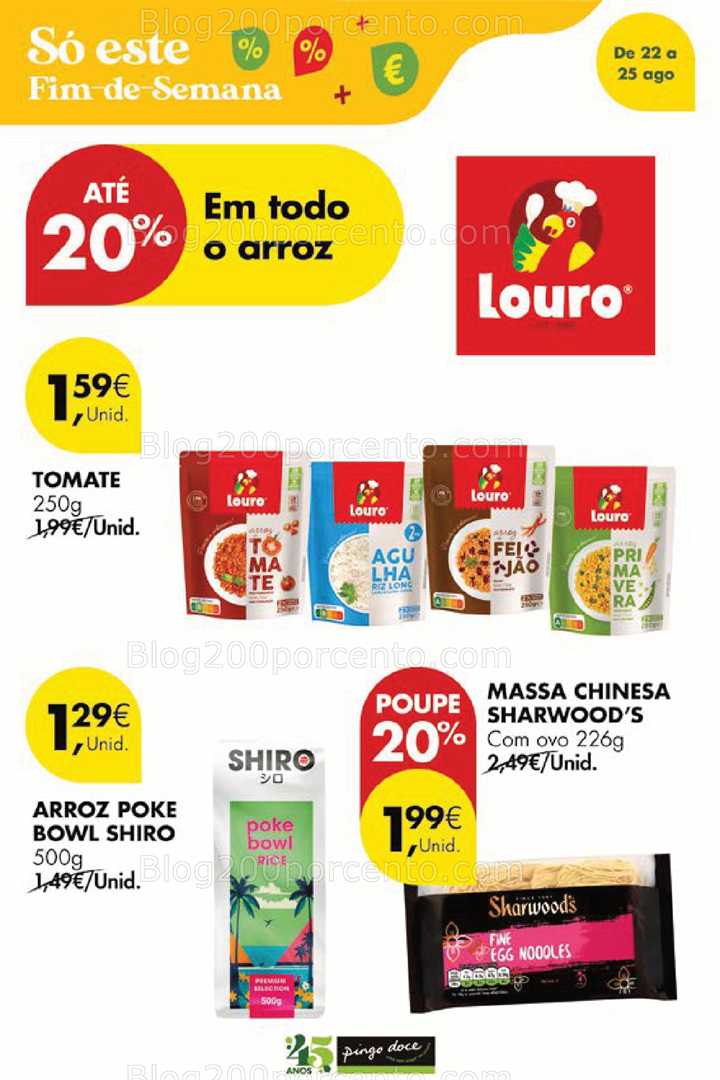Antevisão Folheto PINGO DOCE Promoções Fim de Semana - 23 a 25 agosto