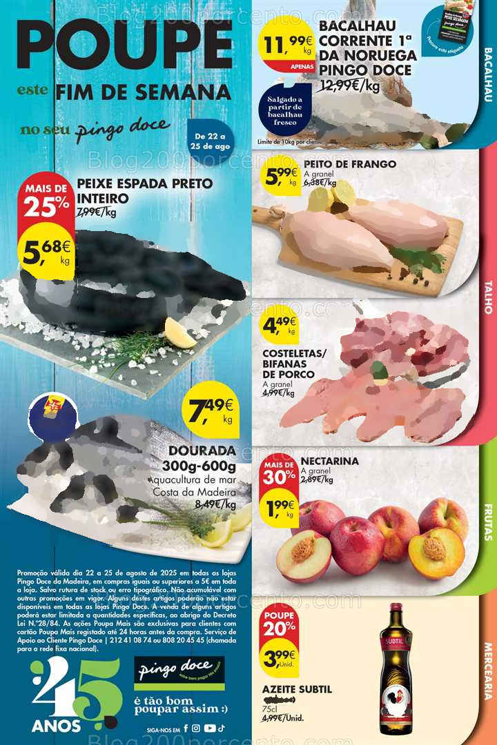 Antevisão Folheto PINGO DOCE Madeira Promoções Fim de Semana - 23 a 25 agosto