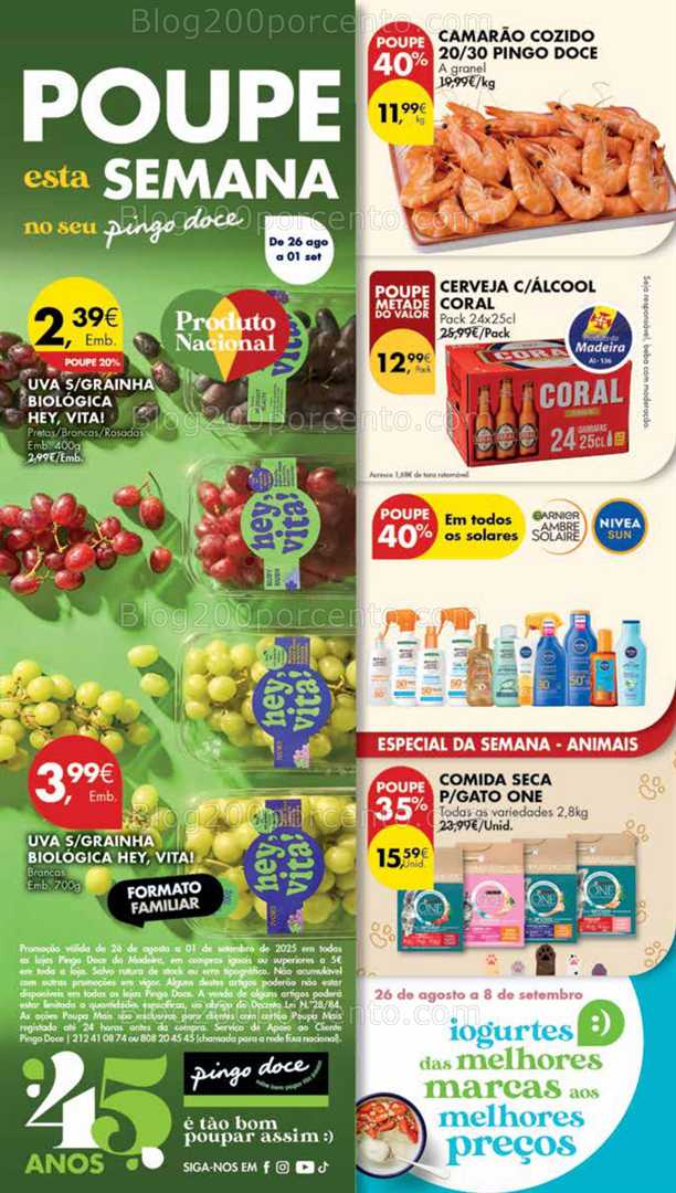 Antevisão Folheto PINGO DOCE Madeira Promoções de 26 agosto a 1 setembro