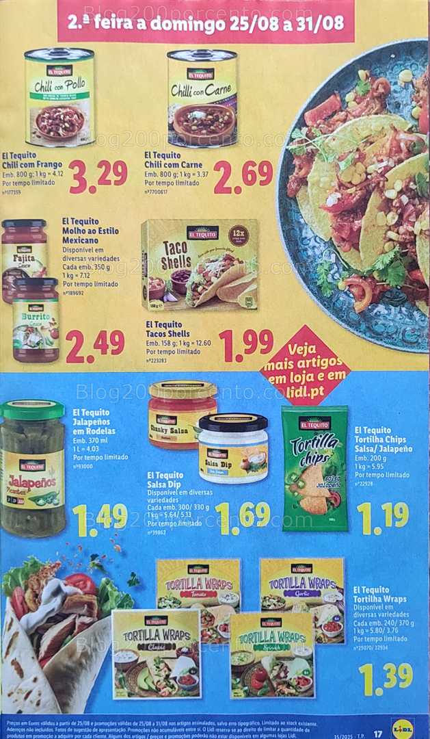 Antevisão Folheto LIDL Promoções de 25 a 31 agosto