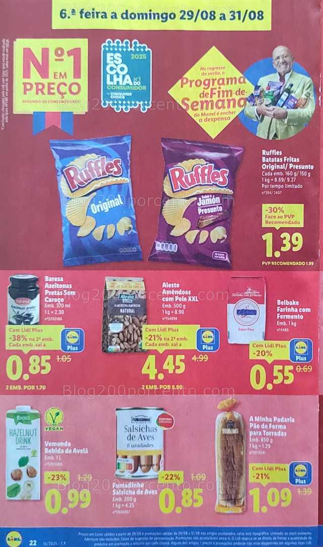 Antevisão Folheto LIDL Promoções de 25 a 31 agosto