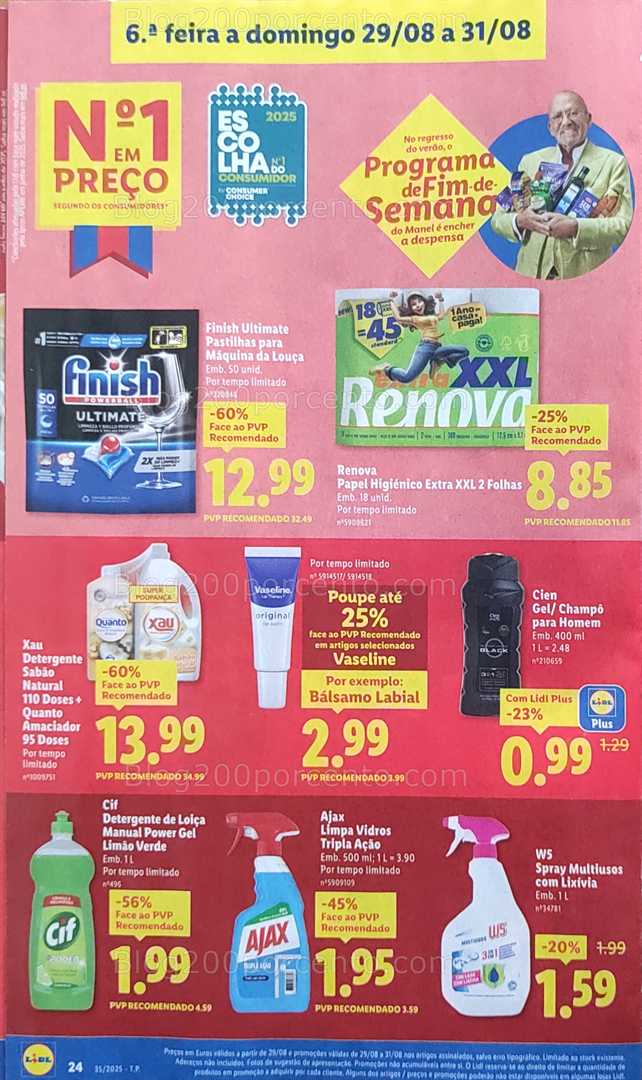 Antevisão Folheto LIDL Promoções de 25 a 31 agosto