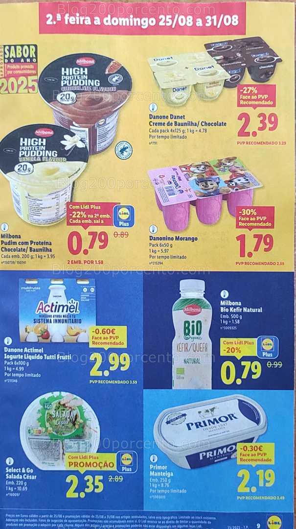 Antevisão Folheto LIDL Promoções de 25 a 31 agosto