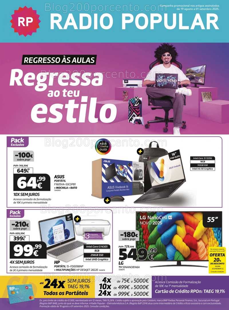 Antevisão Folheto RADIO POPULAR Promoções de 19 agosto a 1 setembro