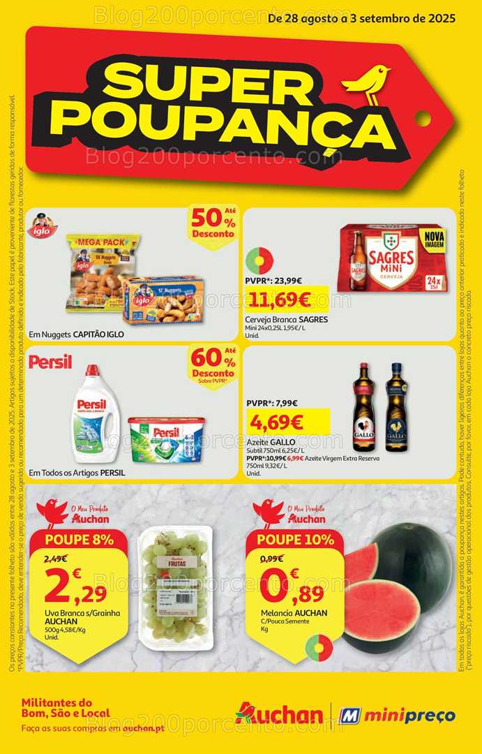 Antevisão Folheto MINIPREÇO - AUCHAN Promoções de 28 agosto a 3 setembro