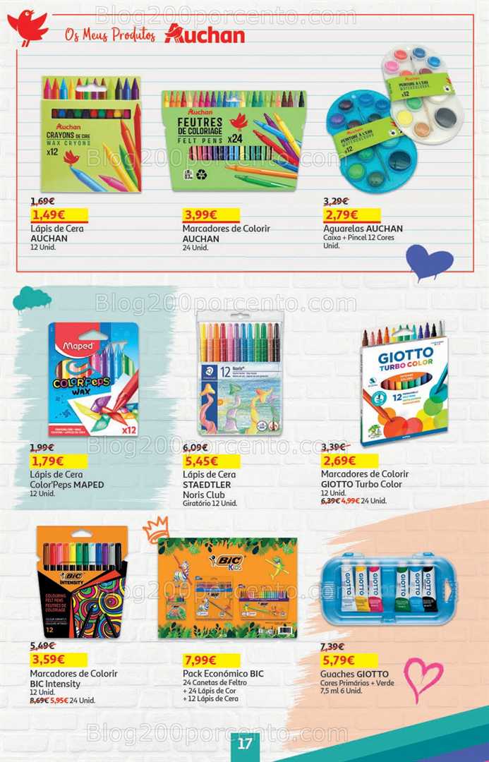 Antevisão Folheto AUCHAN Regresso às Aulas Promoções de 21 agosto a 3 setembro
