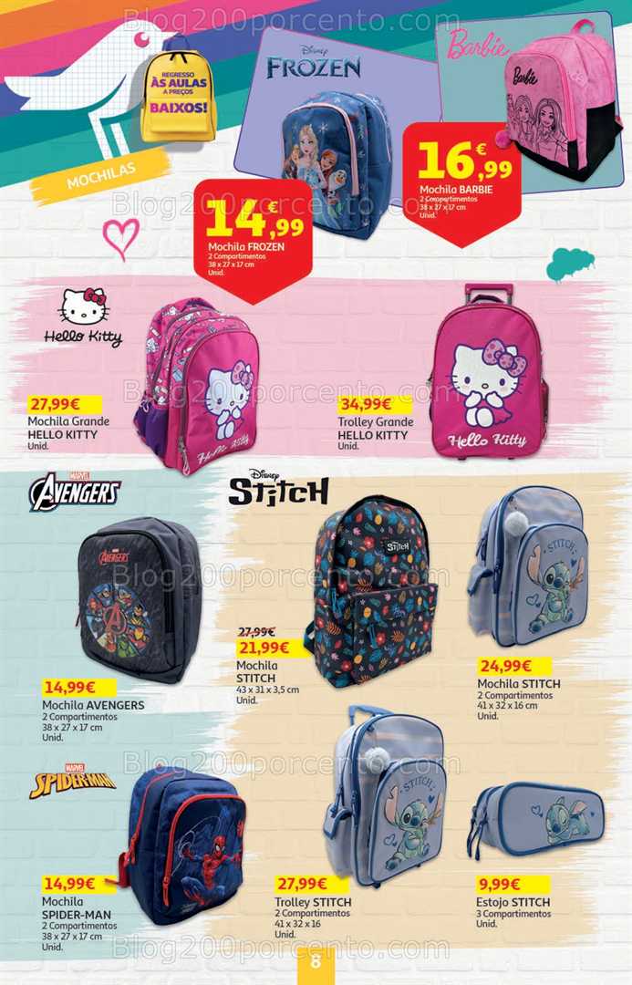 Antevisão Folheto AUCHAN Regresso às Aulas Promoções de 21 agosto a 3 setembro