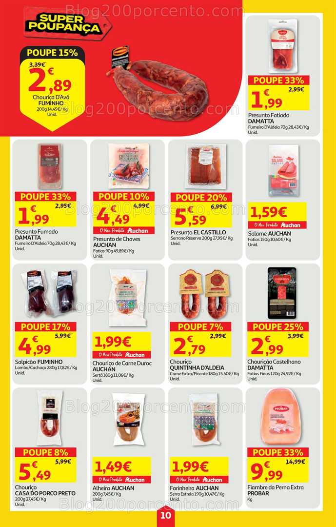 Antevisão Folheto AUCHAN Super Poupança Promoções de 28 agosto a 3 setembro