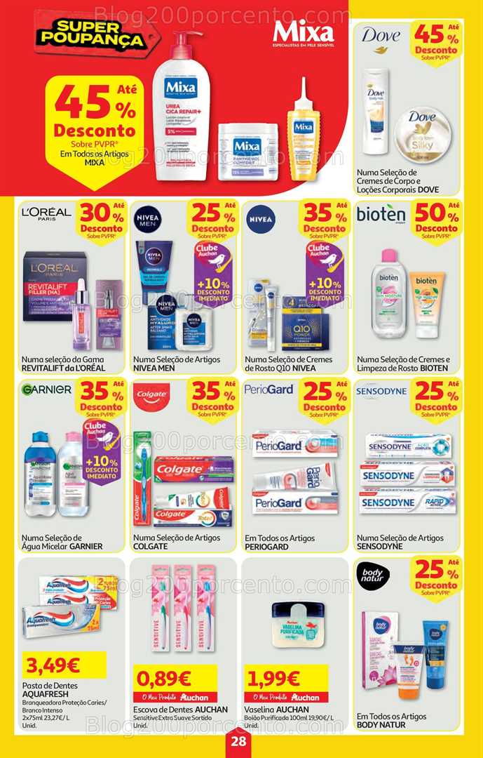 Antevisão Folheto AUCHAN Super Poupança Promoções de 28 agosto a 3 setembro