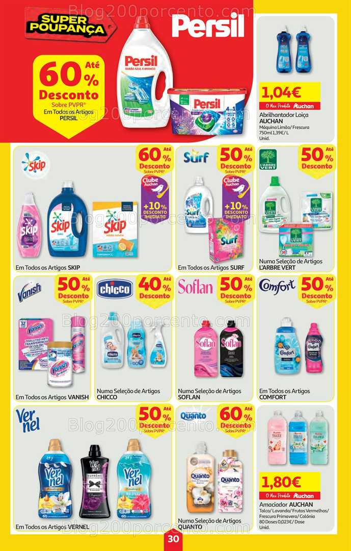 Antevisão Folheto AUCHAN Super Poupança Promoções de 28 agosto a 3 setembro
