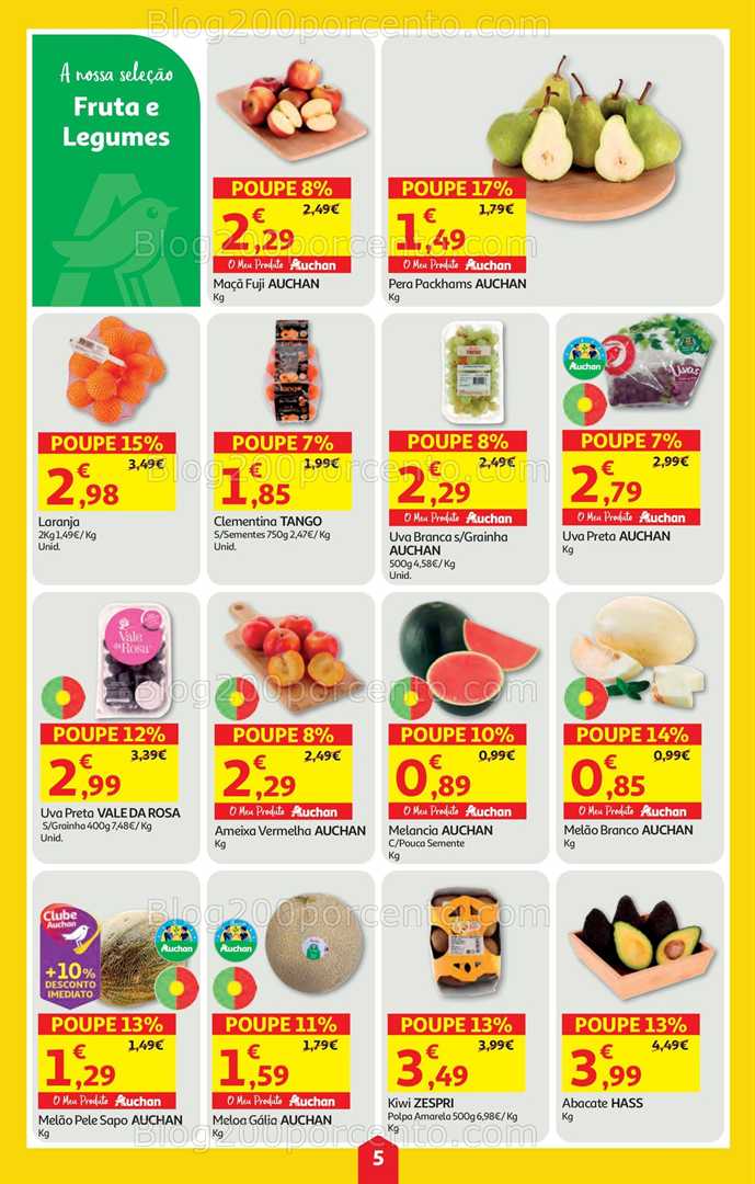Antevisão Folheto AUCHAN Super Poupança Promoções de 28 agosto a 3 setembro