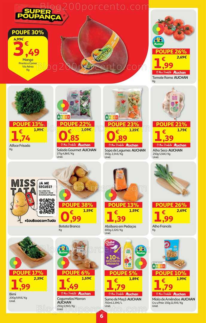 Antevisão Folheto AUCHAN Super Poupança Promoções de 28 agosto a 3 setembro