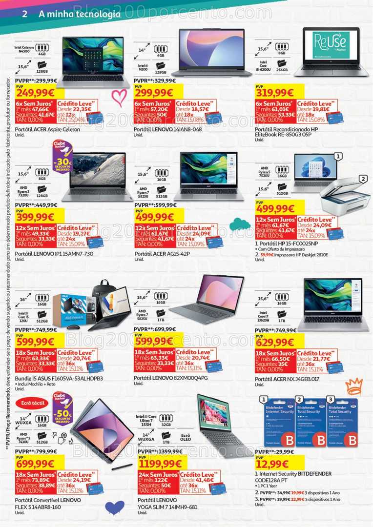 Antevisão Folheto AUCHAN Tecnologia Regresso às Aulas Promoções de 21 agosto a 17 setembro