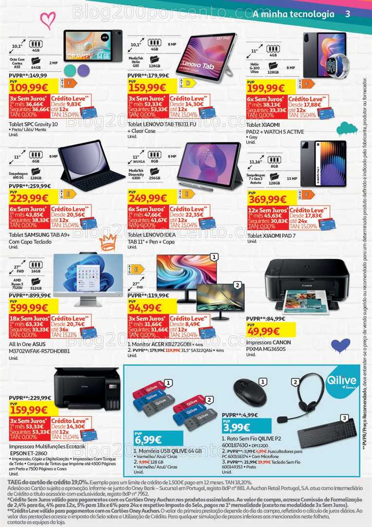 Antevisão Folheto AUCHAN Tecnologia Regresso às Aulas Promoções de 21 agosto a 17 setembro