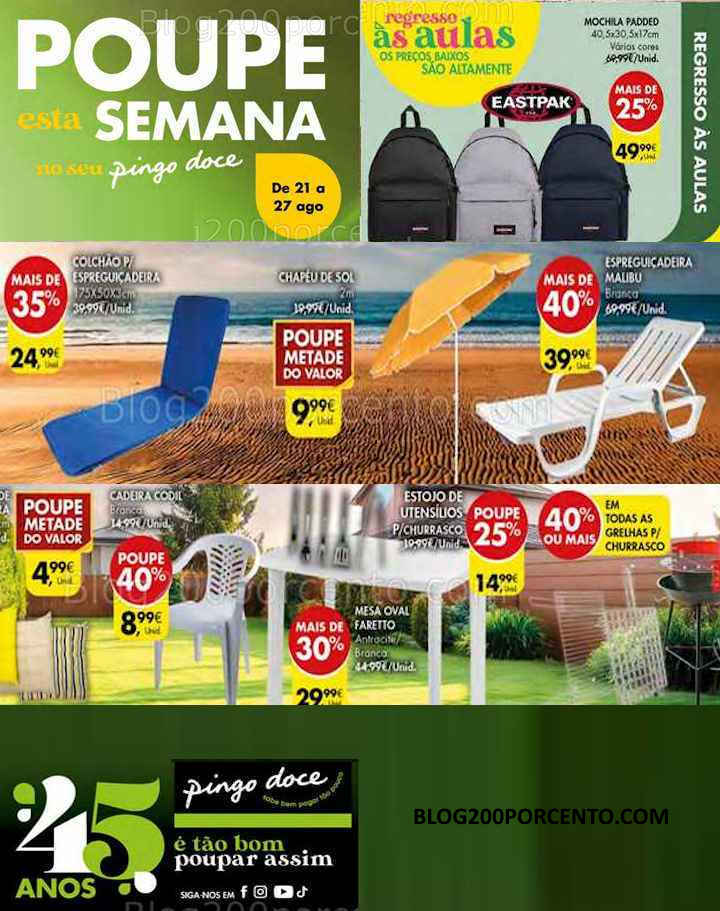 Antevisão Folheto PINGO DOCE Bazar Açores Promoções de 21 a 27 agosto