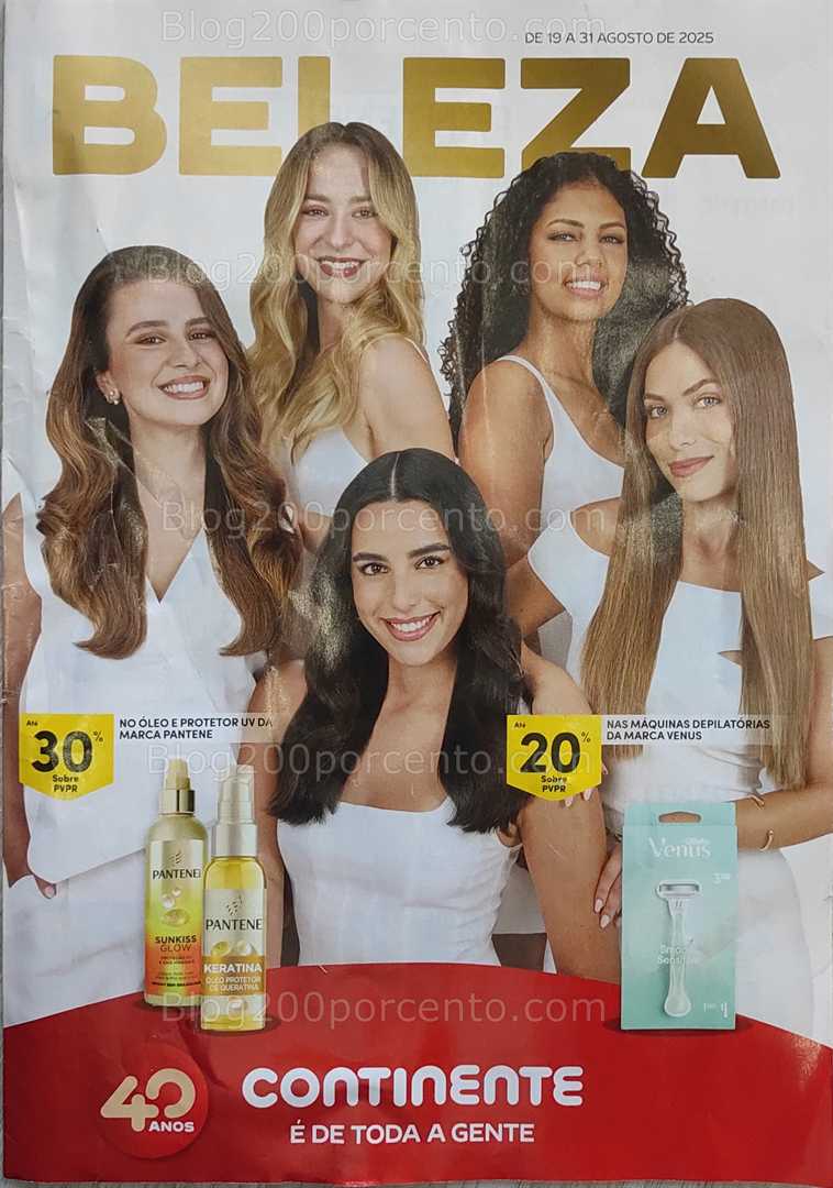 Antevisão Folheto CONTINENTE Beleza Promoções de 19 a 31 agosto