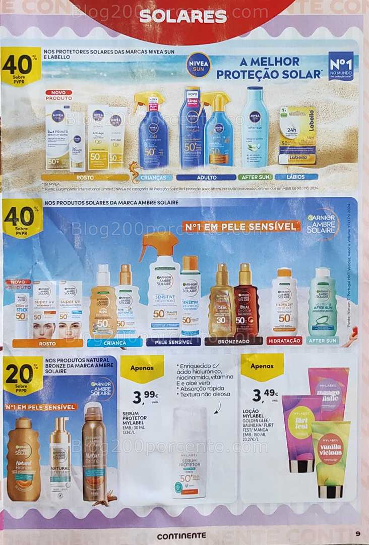 Antevisão Folheto CONTINENTE Beleza Promoções de 19 a 31 agosto