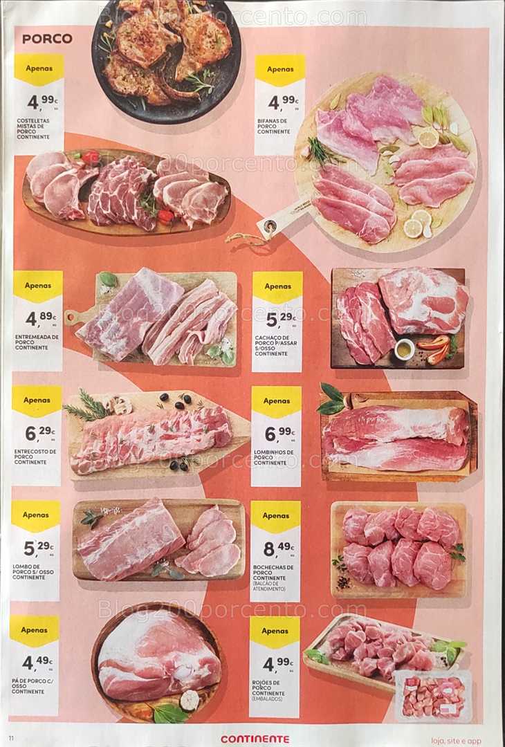 Antevisão Folheto CONTINENTE Promoções de 12 a 18 agosto, na página 12, encontra: alimentos, carne, promoções, porco, supermercado