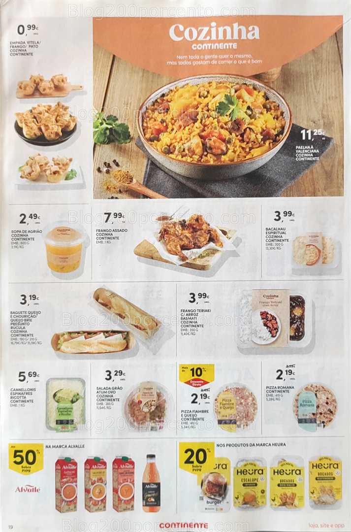 Antevisão Folheto CONTINENTE Promoções de 12 a 18 agosto, na página 20, encontra: alimentos, pratos preparados, bebidas, promoções, marcas