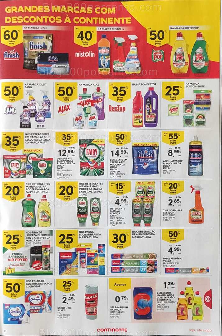 Antevisão Folheto CONTINENTE Promoções de 12 a 18 agosto, na página 52, encontra: limpeza, casa, higiene, utilidades, promoções