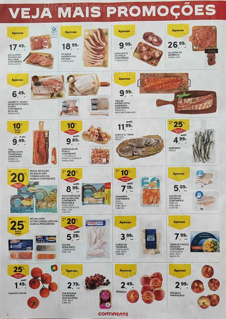 Antevisão Folheto CONTINENTE Promoções Fim de Semana - 22 a 25 agosto